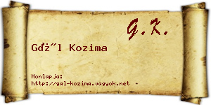 Gál Kozima névjegykártya